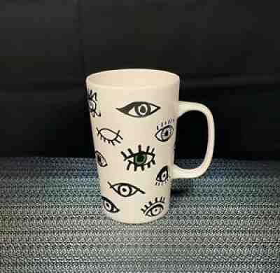 STARBUCKS - 2014 Allover Eyes Eyelashes Coffee Mug Tea Cup Latte Style 16 Oz. - Sold on eBay Aug 28, 2021 for $14.00
