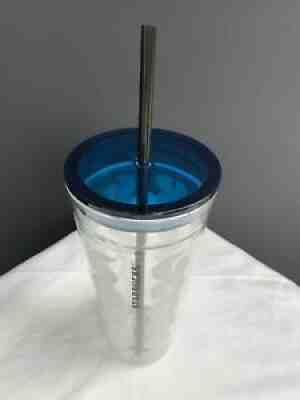 2017 Starbucks 20oz Glass Double Walled Tumbler Cable Knit Nautical Blue LidÂ  - Sold on eBay Aug 27, 2021 for $57.00