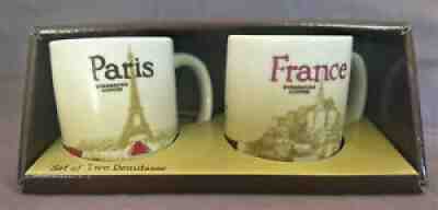 Starbucks Coffee Set of Two Demitasse - Paris & France - New in Box - mini mugs - Sold on eBay Aug 27, 2021 for $29.00
