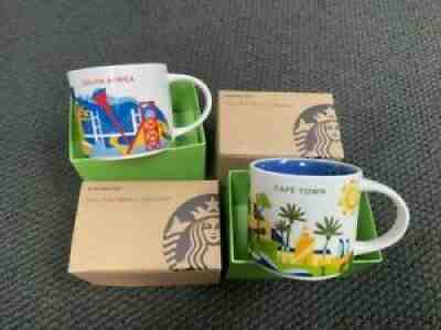 South Africa & Cape Town You Are Here Starbucks Mugs 14oz (New with SKU)