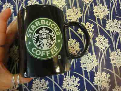 Starbucks coffee cup mug black with signature green logo - Sold on eBay Sep 02, 2021 for $6.99