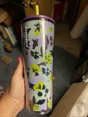 Starbucks Tumbler 24oz Pansy Lilac Purple Yellow Flower New Read Desc - Sold on eBay Aug 06, 2021 for $15.00