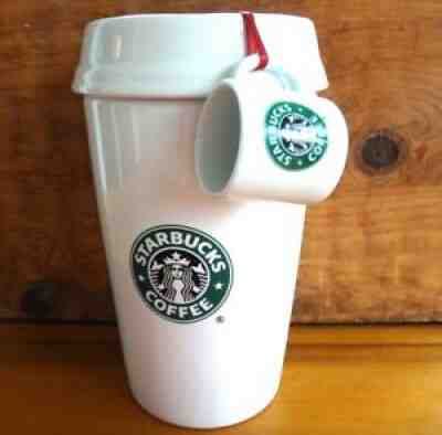 Starbucks 2000 Promo To Go Coffee Siren Canister & 1999 Cup Ornament, Sealed Lid - Sold on eBay Jul 22, 2021 for $39.99