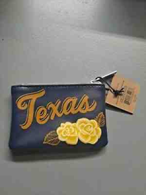 2019 STARBUCKS - ZIPPER KEYRING CARD POUCH -TEXAS NAVY BLUE YELLOW ROSE (NEW) - Sold on eBay Jul 24, 2021 for $17.00