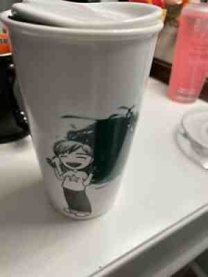 STARBUCKS Travel Mug BOY FINGERPAINTING Tumbler Anime 12 oz Ceramic 2015 EUC - Sold on eBay Sep 17, 2021 for $10.50
