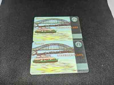 2005 STARBUCKS CARD AUSTRALIA "OLD LOGO" UNSCRATCHED LOT OF 2 - Sold on eBay Sep 19, 2021 for $12.51
