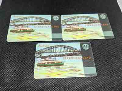 2005 STARBUCKS CARD AUSTRALIA "OLD LOGO" UNSCRATCHED LOT OF 3 - Sold on eBay Sep 19, 2021 for $20.00