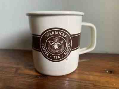 Starbucks Original Pike Place Logo Enamel Metal Coffee Tea Mug 14 oz. - Sold on eBay Jul 30, 2021 for $17.00