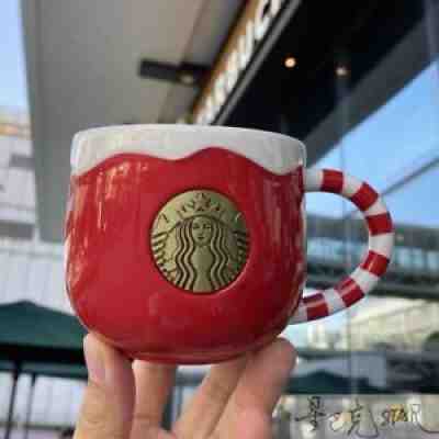 2021 HOT Starbucks Cute Dog Lid Red Coffee Mug Ceramic Cups w/ Cover Sakura Gift - Sold on eBay Aug 08, 2021 for $26.00