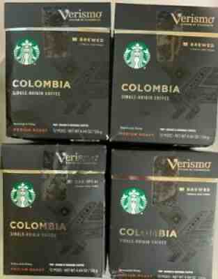 Starbucks Verismo Colombia Medium Roast (4 boxes of 12 = 48 pods) EXP 10/20-4/21