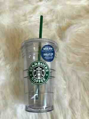 New Starbucks Grande Clear Double Wall Acrylic Cold Cup 16 oz Tumbler - Sold on eBay Aug 29, 2021 for $11.50