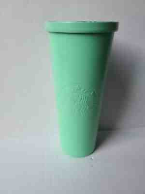 Starbucks 2016 Green Teal Stainless Steel Venti Cold 24oz Tumbler no Straw Matte - Sold on eBay Sep 19, 2021 for $5.00
