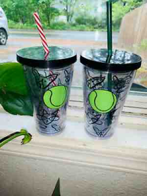 2x Starbucks 2014 Limited Edition Doodle Dogs Tennis Ball Tumbler 16oz - Sold on eBay Jul 15, 2021 for $35.00