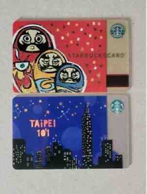 lot 2: Starbucks Card Japan 2002 Daruma & 2019 Taiwan Taipei 101 Night Sky - Sold on eBay Sep 11, 2021 for $33.99