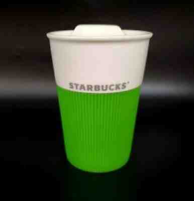 STARBUCKS Insulated Tumbler Green 8oz Silicone Grip 2012 Travel Coffee Mug - Sold on eBay Sep 08, 2021 for $19.99