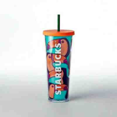 Starbucks 2014 Toucan 24oz Tumbler Rare Tropical Bird Cold Cup Acrylic - Sold on eBay Sep 20, 2021 for $36.00