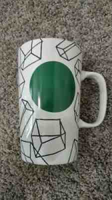 Starbucks Coffee Mug 2014 Green Cubes 16 Oz 5.5 x 3 Wide Collectible - Sold on eBay Aug 14, 2021 for $17.99