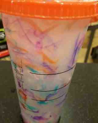 ð??? 2021ð??? Starbucks 16 oz NEW COLOR CHANGING reusable cold cup with lid & straw - Sold on eBay Sep 19, 2021 for $5.25