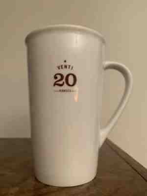Starbucks Venti 20oz Ivory White Tall Tapered Coffee Mug Cup - 2010 - Sold on eBay Sep 20, 2021 for $18.00