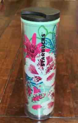 Starbucks 16oz Twist Lid Tall Tumbler Travel Mug Cup Flower Hibiscus 2017 RARE - Sold on eBay Jun 26, 2021 for $22.92