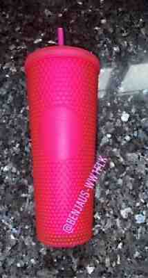 NWT Starbucks Neon Pink Studded Cold Cup Tumbler Venti 24oz Fall 2021 - Sold on eBay Sep 01, 2021 for $42.98