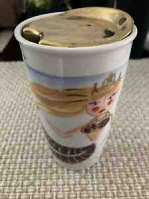 Starbucks 2015 Siren Mermaid Ceramic 12oz Travel Tumbler Mug Cup Seahorse - Sold on eBay Aug 28, 2021 for $16.30