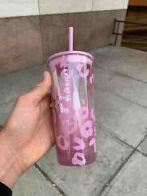 Starbucks Summer 2021 Glass Pink Leopard Cheetah Print Cold Cup Tumbler 18oz NEW - Sold on eBay Jul 04, 2021 for $28.00