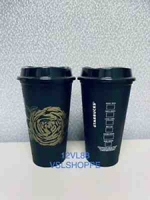 Starbucks - Fall 2021 - Hot Cups - Set of 2 - Gold Rose Floral - Black - Grande - Sold on eBay Sep 20, 2021 for $12.88