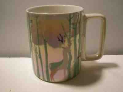 NEW 2020 Holiday Starbucks 14 oz Mug Deer Iridescent Opal Ceramic - Sold on eBay Aug 26, 2021 for $26.99