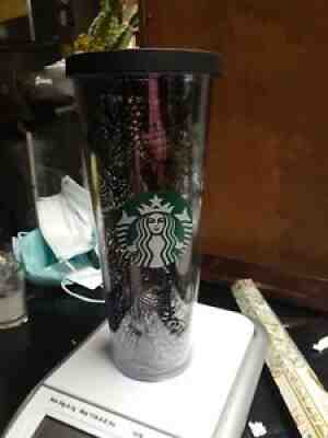 2014 STARBUCKS 24 Oz. Acrylic VENTI Cold Cup Tumbler BLACK CIRCLE LINES WEB Rare - Sold on eBay Sep 13, 2021 for $25.00
