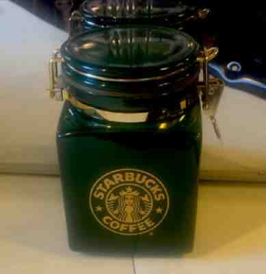 Starbucks Green Square Canister Jar 6â? Bee House Made In Japan - Sold on eBay Aug 08, 2021 for $15.99