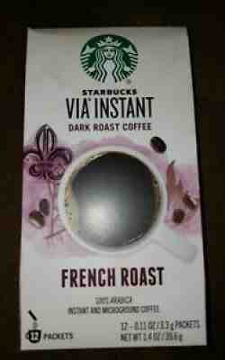12 Packets, Starbucks VIA Instant Coffee Dark Roast Packets â?? French Roast â?? - Sold on eBay Aug 31, 2021 for $6.00