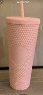 Starbucks Venti Tumbler Studded Matte Pink Diamond Rubberized Cold Cup 24oz - Sold on eBay Aug 01, 2021 for $149.00