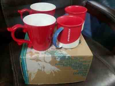2 Starbucks 2015 Red Tazo Teavana Rococo Cup Mug 2 Starbucks Red White Blue mug