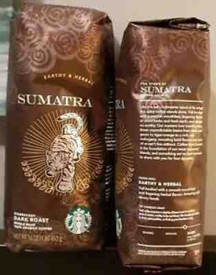 Starbucks Sumatra Dark Roast Whole Bean Coffee--1 lb each - Sold on eBay Aug 15, 2021 for $16.50