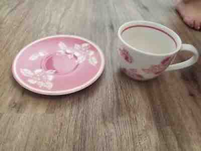 Starbucks 13 oz Coffee Mug and Saucer Set, Pink White Raspberry Large Tea Cup - Sold on eBay Aug 29, 2021 for $17.99