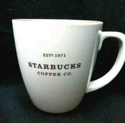 STARBUCKS Mug 2006 Coffee Cream Color Large Cup 18 oz. Brown Trim Est. 1971 - Sold on eBay Jun 27, 2021 for $21.95