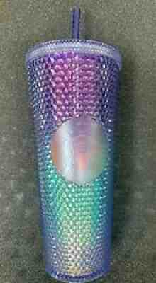 2021 Starbucks Mermaid Ombre Gradient Blue Purple Studded Tumbler Cup Venti 24oz - Sold on eBay Aug 16, 2021 for $53.99