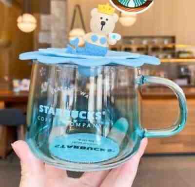 Starbucks Gradient Blue Glass Cup w/ Fish Mermaid Lid Marolon Coffee Mugs Sakura - Sold on eBay Sep 15, 2021 for $29.99