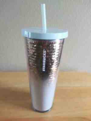Starbucks Pink Sequins Stainless Steel Venti 24 oz Cold Beverage Tumbler NWT - Sold on eBay Sep 21, 2021 for $15.50