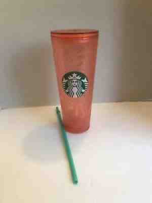 Starbucks Summer 2020 Orange Swirl 24 oz Cold Cup Tumbler - Sold on eBay Aug 27, 2021 for $18.50
