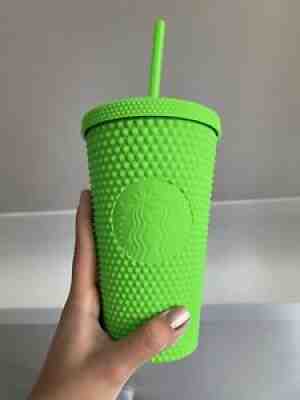 Starbucks Fall 2021 matte green studded tumbler - Sold on eBay Sep 20, 2021 for $26.00