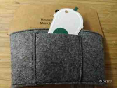 Starbucks Coffee Cup Sleeve Reusable Gray Wool mini Frappuccino Gift Card Holder - Sold on eBay Sep 18, 2021 for $12.89