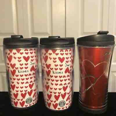 Lot of 3 Starbucks 8oz Travel Tumblers Valentines Theme 2004 & 2007 - Sold on eBay Aug 23, 2021 for $22.00