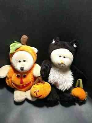 Starbucks Bearista Bear Halloween lot Pumpkin black cat Bear 2008 2005 plush set - Sold on eBay Jun 27, 2021 for $24.99