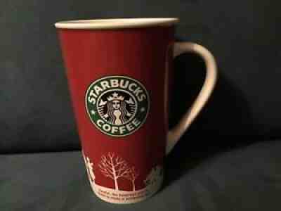 Starbucks 2006 Holiday Winter Red, & White Tall Coffee Mug Cup 16 oz - Sold on eBay Sep 22, 2021 for $9.99