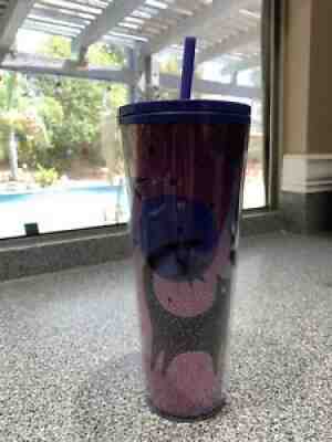 Starbucks Halloween Black Cat Moon Stars Purple 24oz Venti Cold Cup Tumbler 2020 - Sold on eBay Aug 25, 2021 for $45.00