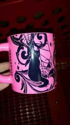 Starbucks Halloween Mug 14 oz black Cat Spider Neon Pink limited 2021 Coffee tea - Sold on eBay Sep 19, 2021 for $35.00