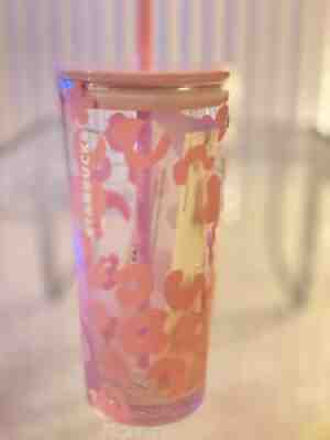 NEW Pink Cheetah Leopard Print Starbucks Glass Cold Cup Tumbler - Sold on eBay Jul 05, 2021 for $49.99