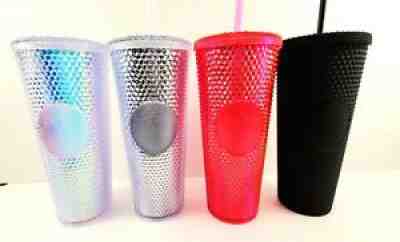 Starbucks Cold Cup 24 oz Studded Iridescent Unicorn Matte Black Pink Platinum - Sold on eBay Aug 26, 2021 for $49.99